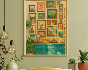 Impasto Gallery Wall Art Print: Sunlit Paintings (Digital Download, 2000x3000 px PNG File )
