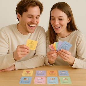 60 druckbare Paare Challenge Cards - Lustige tägliche Beziehungsaufgaben | Romantische Gesprächsstarter | PDF Sofortdownload