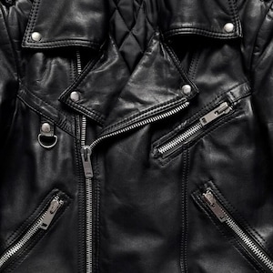 Vintage 80s Jofama Motorcycle Jacket: Brown Faux Leather Biker Coat