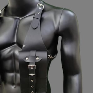 Genuine Leather Holster Bag for Burning Man | Stylish Leather Waist Bag | Durable Festival Belt Bag | Unisex Leather Holster Pouch