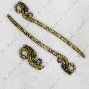 Bronze tone Swan Hairpin, metal Bookmark ,bronze Tone Swan metal Bookmark