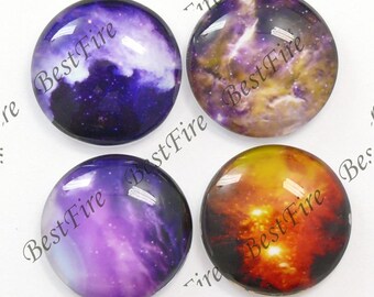 The 12mm,14mm,16mm,18mm,20mm Round Glass Cabochons Mix outer space,universe, jewelry Cabochons finding beads,Glass Cabochons, universe--03