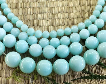 Round Jade Beads Full Strand, 6mm-12mm