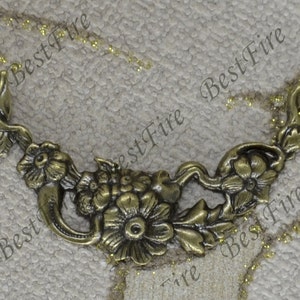 40mm Bronze tone Jewelry Brass Decorations Filigree Jewelry Finding,Connector Finding,Flower Filigree Findings