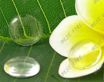 50 pcs 16mm Round Clear Glass Cabochons, no textile, transparent, jewelry Cabochons finding beads