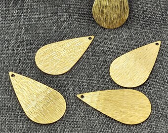 Colgantes con textura de latón natural – Conectores para pendientes, suministros para joyería