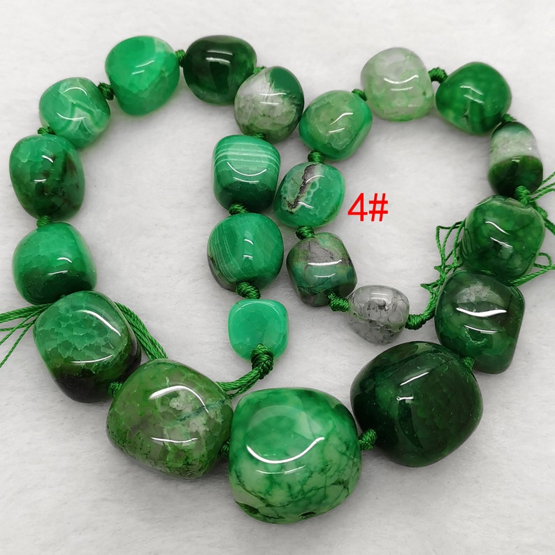 Perle de pierre de pépite d'agate multicolore / orange / bleu / vert, perles de pierres précieuses d'agate, perles de pierres précieuses d'agate à facettes pépite brins lâches 4