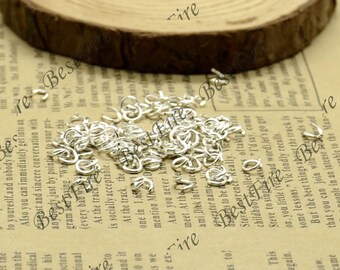 300pcs of Silver Tone iron Open Jump ring 4 mm