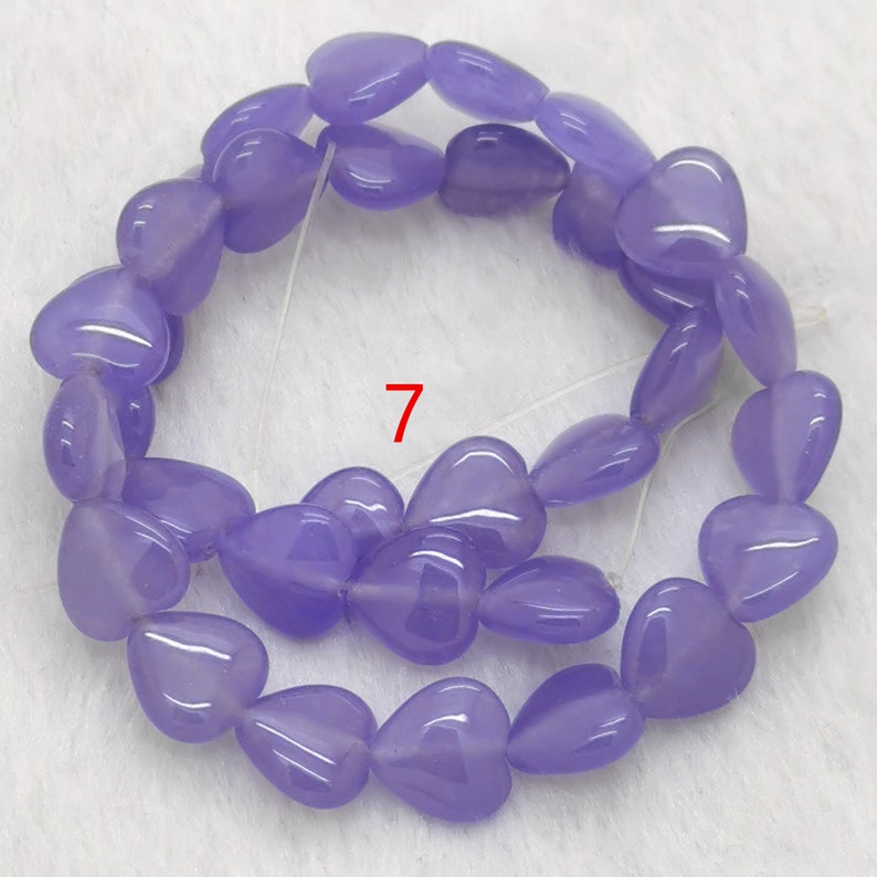 Green Heart jade stone strand,purple agate coin bead,black agate coin bead for making jewelry,gemstone beads, full one strand image 8