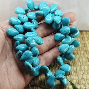 Tropfen Türkis Howlith Edelsteine,Drop Türkis Howlith Perlen, lose Stränge