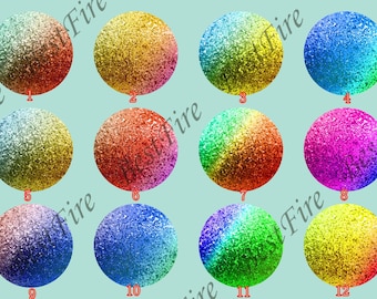 Multicolor Round Photo Glass Cabochons, Jewelry Making, 10mm-30mm