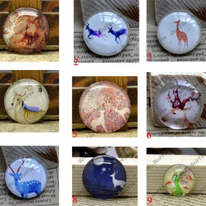 10mm,12mm,14mm,16mm,18mm,20mm,25mm,30mm Deer Round photo Glass Cabochon, round Cabochon finding beads,Photo Glass Cabochons