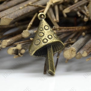 17*30 MM Charms Mushroom Pendant bronze Tone, Silver Tone Pendant Charms Findings pendant,jewelry pendant finding