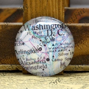 10 mm, 12 mm, 14 mm, 16 mm, 18 mm, 20 mm, 25 mm, 30 mm ronde foto glas cabochons Washington kaart, sieraden Cabochons vinden kralen, glas kaart cabochons