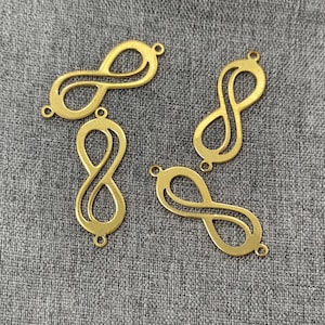 Raw Brass Infinity 8 Connector - Infinity 8 Shaped Brass Connector Charms - Earring Charms Connector,earrings dangle findings