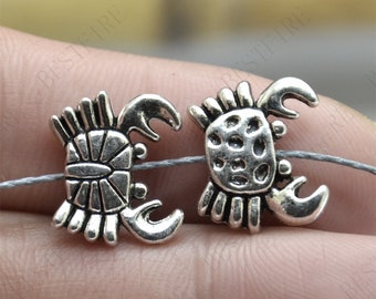 Silver Tone Crab partition trouvailles, pièce de distance, perles métalliques entretoises trouvant des perles Charms Bracelet Connecteurs, Perles de découvertes