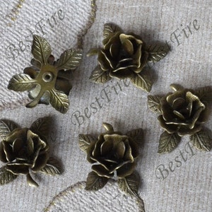 20mm Bronze Tone Jewelry Brass Decorations Filigree Jewelry Finding,Connector Finding,Flower Findings