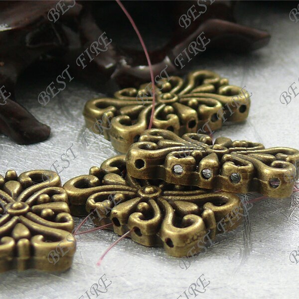 10pcs 14x24mm Antique Brass 5 rows hole square shape Interval beads,loose metal beads,spacers finding beads
