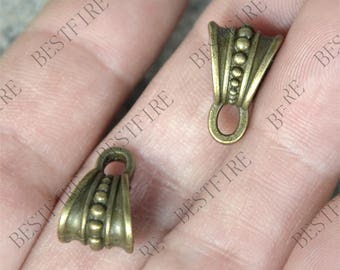 20 PCS de ton bronze Charms bail bead find Pendentif, perles de pendentif, trouvailles de bijoux, Charms Findings pendentif