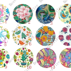 10mm,12mm,14mm,16mm,18mm,20mm,25mm,30mm Round Photo Glass Cabochon, Round cabochons, Cabs Cabochons, Image Glass Cabochon, Dome cabochons