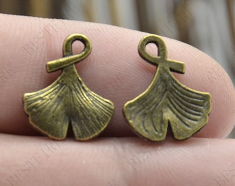13*11MM Charms Ginkgo leaf Pendant bronze Tone, Pendant Charms Findings pendant,jewelry pendant finding