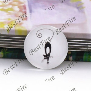 10mm,12mm,14mm,16mm,18mm,20mm,25mm,30mm Round Glass Cabochons Sketch Cats,jewelry Cabochons finding beads,Glass Cabochons,cat--08