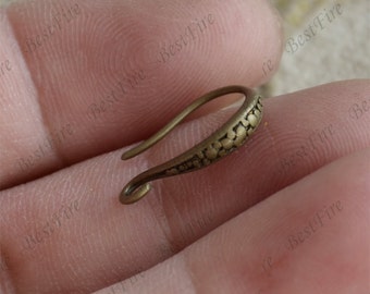Bronze Tone brass earwire finding,fish Hook,earrings findings,Fishhook Earring Findings