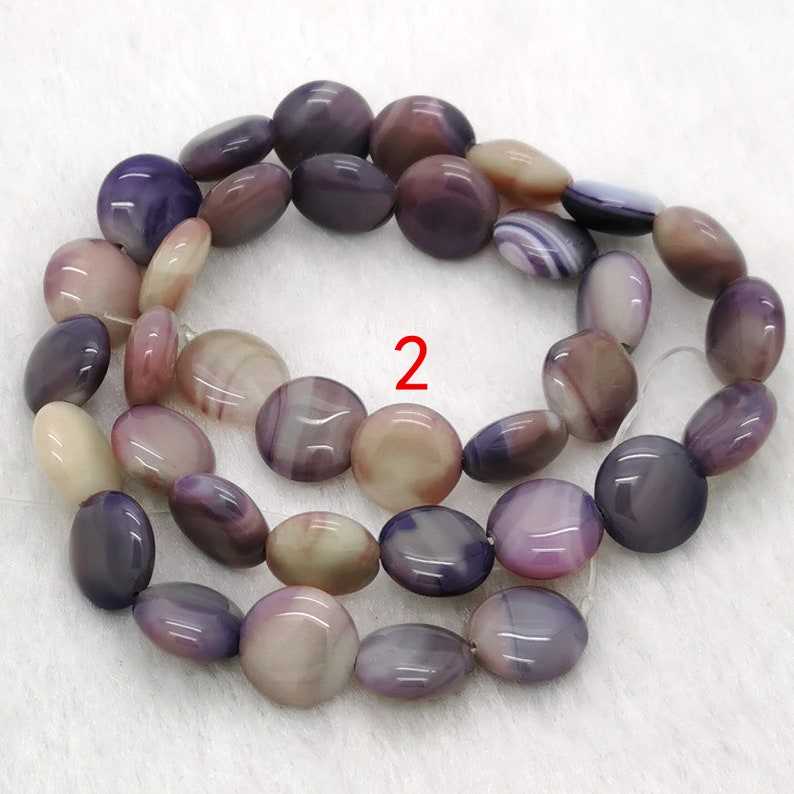 Green Heart jade stone strand,purple agate coin bead,black agate coin bead for making jewelry,gemstone beads, full one strand image 4