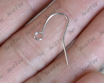100 pcs of platinum tone earwire finding,fish Hook,earrings findings,Fishhook Earring Findings