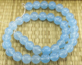 Round Jade Beads Strand, Gemstone Beads (6mm, 8mm, 10mm)