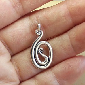 12 x25 MM Silver tone Charms spiral Pendant,Spiral Charm, Swirl Charms for Bracelet, Double Sided Metal Pendant Charms Findings pendant