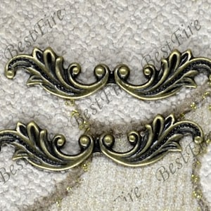 30x6mm Bronze Tone brass Filigree Brass Jewelry Finding,Connector Finding,Flower Findings
