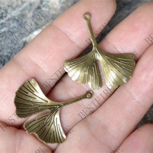 Bronze Tone Ginkgo leaf Filigree Jewelry Connectors Setting,Connector Findings,Filigree Findings,flower Filigree
