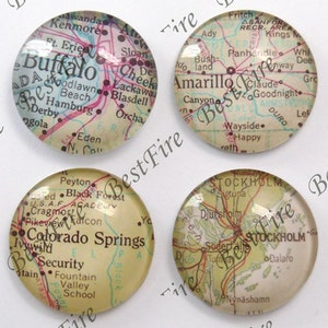 Die 12mm, 14mm, 16mm, 18mm, 20mm, 25 Perlen mm Runde Glas Cabochons Mix Karte Cabochon, Schmuck-Cabochons, die Suche nach Glas-Cabochons, Weltkarte--09