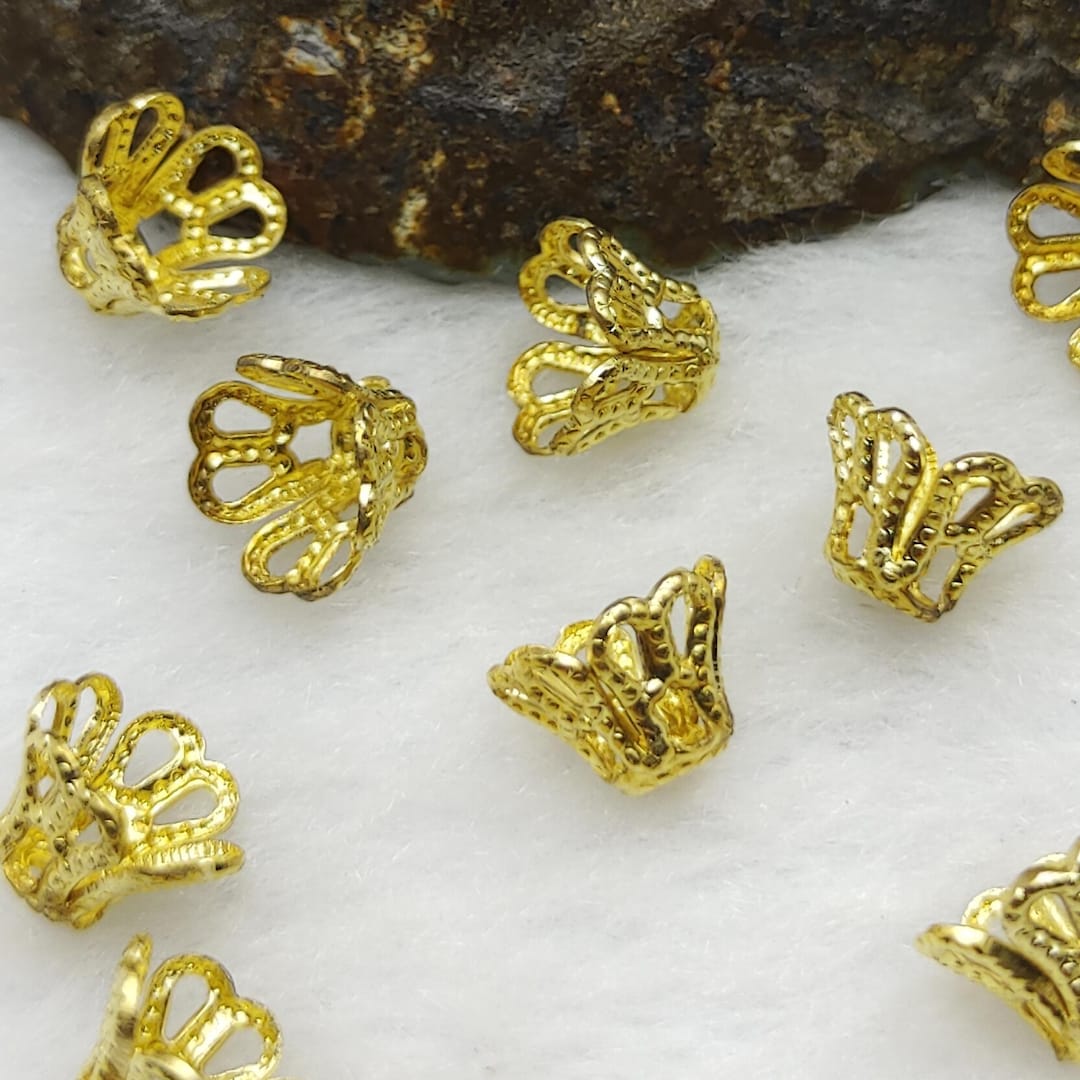 Bud Caps For Roses Raw Brass Flower Bud Bead Caps, Jewelry Connectors (7mm) - Etsy