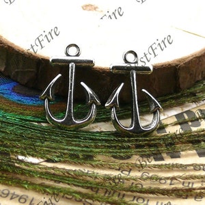 20 STÜCKE 15x23 MM Silberton Perfekte Anker Charm Anhänger, Anker Charms Silber Ton