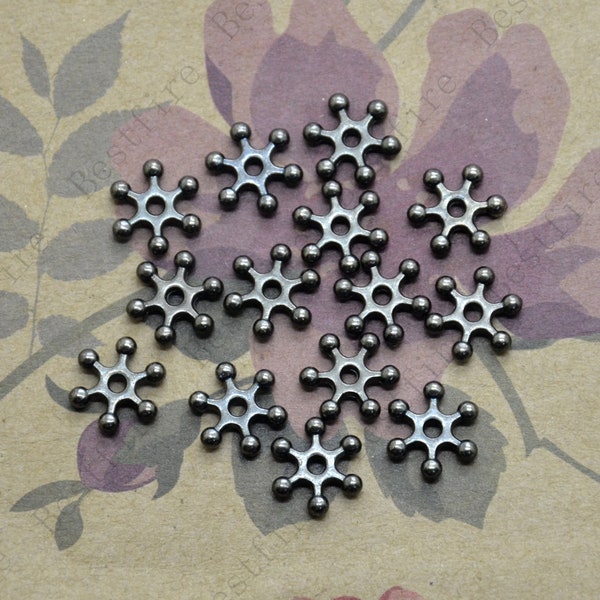 Gun black Spacer Beads,Metal Spacer Beads ,Daisy Spacer Beads, Snowflake Beads , flower Spacer Beads distance piece,spacers finding beads
