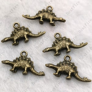 Double sided Charms dinosaur Pendant Silver Tone, Bronze Tone dinosaur Pendant Charms ,dinosaur Findings pendant