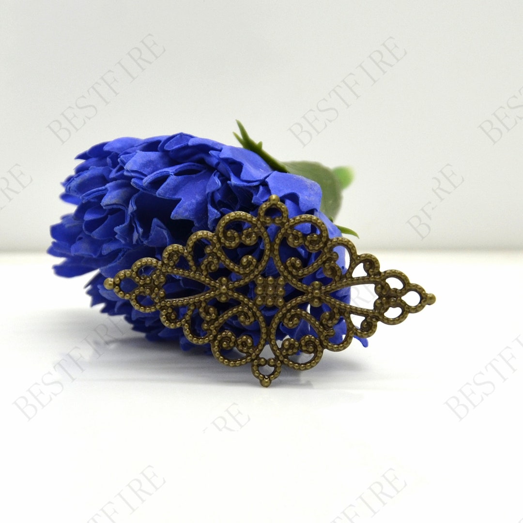4526mm Bronze Tone Filigree Jewelry Connectors Etsy