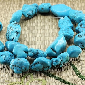Turquoise Howlite Nugget Chip freeform Gemstone pendant,Free Nugget Turquoise Howlite Gemstone Beads,Turquoise Howlite Beads Loose Strand