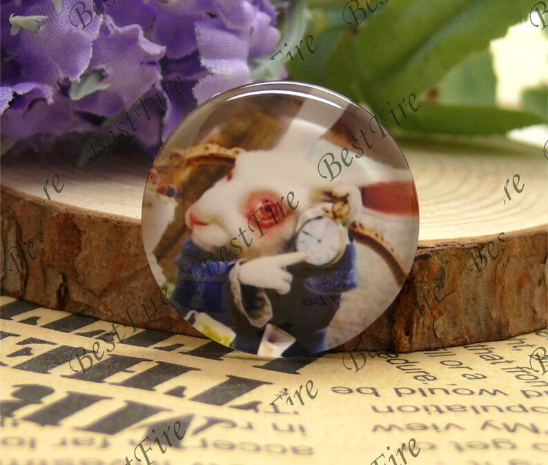 10mm,12mm,14mm,16mm,18mm,20mm,25mm Round Glass Cabochons Rabbit,jewelry Cabochons finding beads,Glass Cabochons,Hare--02