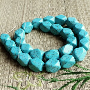 Facettierte Würfel Howlith Türkis Nugget Perlen,Türkis Howlith Nugget lose Perlen,Howlith Nugget Edelsteinperlen,Howlith Nugget Perlen