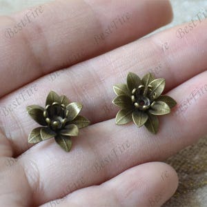 15 mm Bronze Tone Jewelry Brass Decorations Filigree Jewelry Finding,Connector Finding,Flower Findings