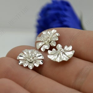 14*5mm Silver tone Brass flower Filigree Jewelry Connectors Setting,Connector Findings,Filigree Findings,Flower Filigree