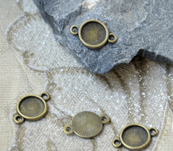 6 pcs 10mm,12mm,14mm,15mm,16mm,18mm,20mm.25mm,34mm Antique Bronze round Cabochon Pendant Base findings,blank pendant base Findings