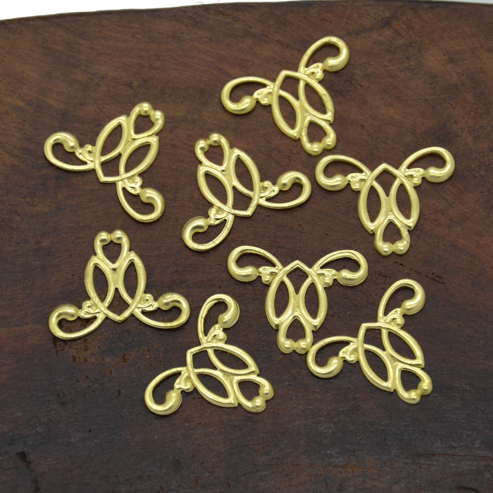 15x20 mm Raw Brass Filigree Jewelry Connectors Etsy