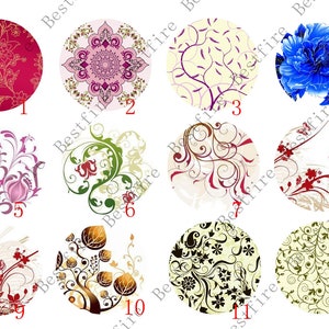 10mm,12mm,14mm,16mm,18mm,20mm,25mm,30mm Flower leaf Round photo Glass Cabochon,round Cabochon finding beads,Photo Glass Cabochons