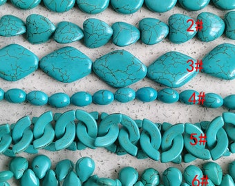 Coin howlite turquoise Loose Strand,heart turquoise Beads Howlite Gemstones,Howlite drop Turquoise Beads Loose Strand