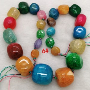 Multicolour / orange/ blue/green Agate nugget stone bead, Agate Gemstone Beads,Nugget Faceted Agate Gemstone Beads loose strands 6