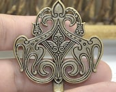 6 pcs of Antique Bronze flower Alligator Hair Clips Filigree Floral Base, Brass Blank Hair Barrette, Blank Hair Clip For Hair Accessories